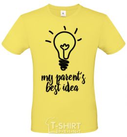 Men's T-Shirt My parents best idea cornsilk фото