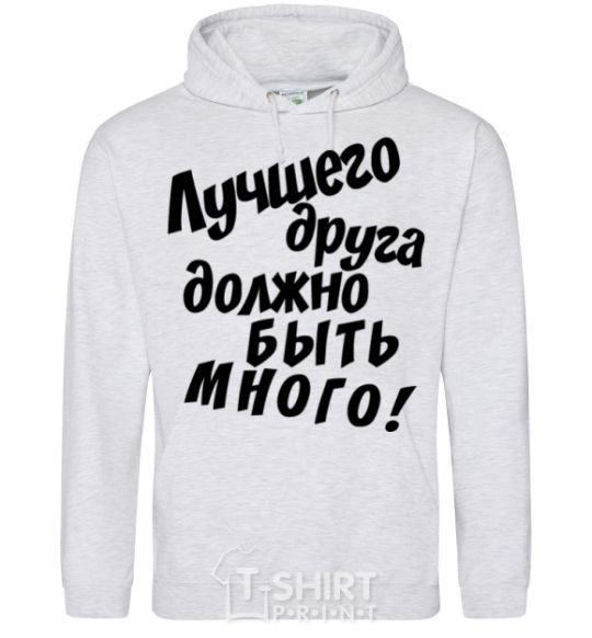 Men`s hoodie A best friend should be many sport-grey фото