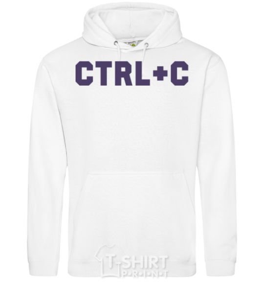 Men`s hoodie Сtrl+C White фото