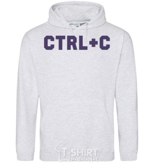 Men`s hoodie Сtrl+C sport-grey фото