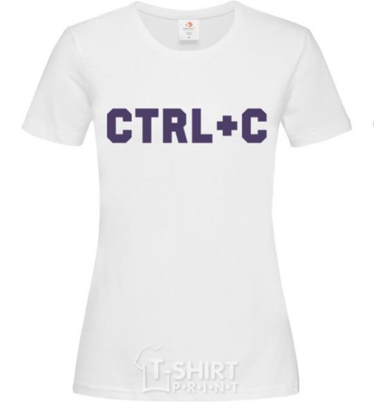 Women's T-shirt Сtrl+C White фото