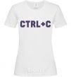 Women's T-shirt Сtrl+C White фото