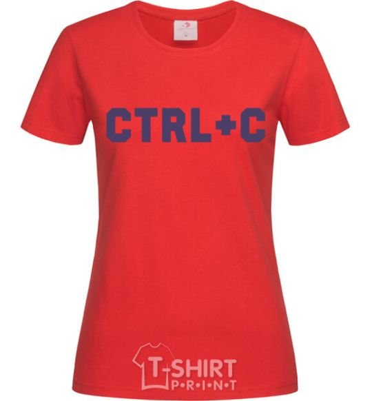 Women's T-shirt Сtrl+C red фото