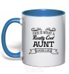 Mug with a colored handle This is what a really cool aunt looks like royal-blue фото