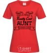 Women's T-shirt This is what a really cool aunt looks like red фото