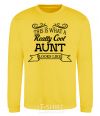 Sweatshirt This is what a really cool aunt looks like yellow фото