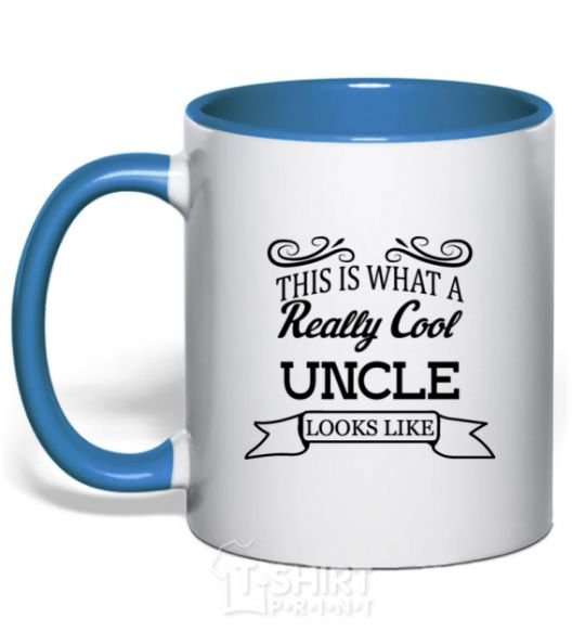 Mug with a colored handle This is what a really cool ancle looks like royal-blue фото