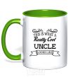 Mug with a colored handle This is what a really cool ancle looks like kelly-green фото
