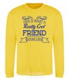 Sweatshirt This is what a really cool friend looks like yellow фото