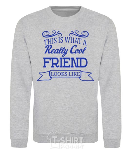 Sweatshirt This is what a really cool friend looks like sport-grey фото