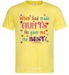 Men's T-Shirt When God made AUNTS He gave me the BEST cornsilk фото