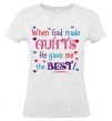 Women's T-shirt When God made AUNTS He gave me the BEST White фото