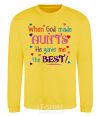 Sweatshirt When God made AUNTS He gave me the BEST yellow фото