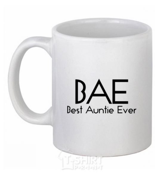 Ceramic mug Best auntie ever White фото