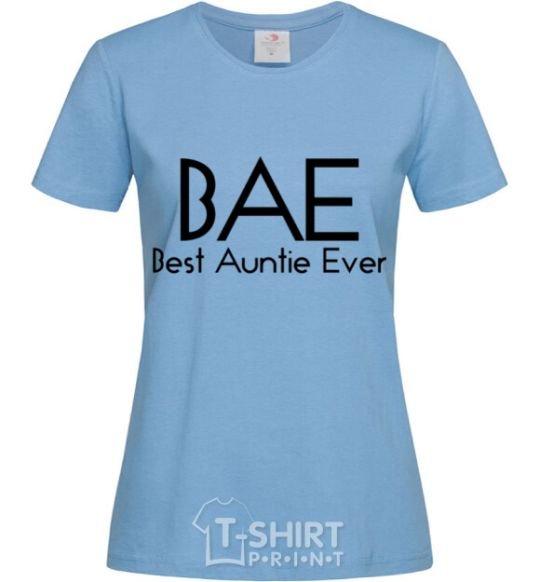 Женская футболка Best auntie ever Голубой фото