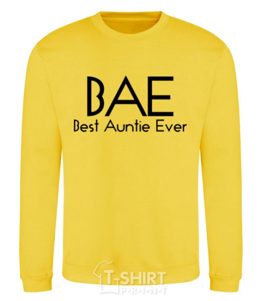 Sweatshirt Best auntie ever yellow фото