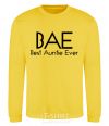 Sweatshirt Best auntie ever yellow фото