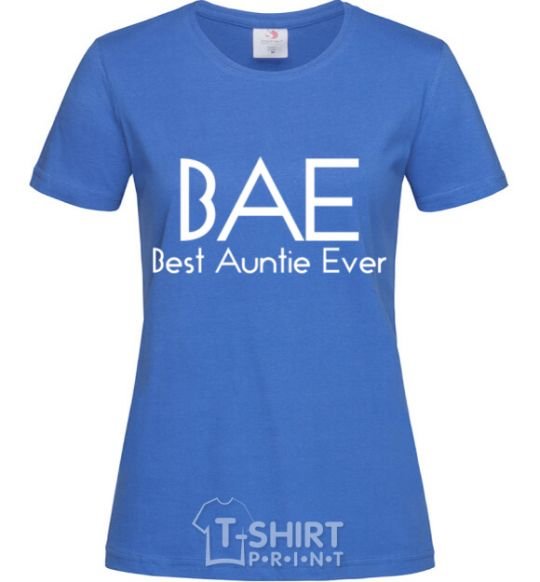 Женская футболка Best auntie ever Ярко-синий фото