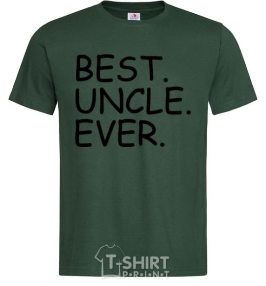 Мужская футболка Best uncle ever Темно-зеленый фото