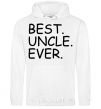 Men`s hoodie Best uncle ever White фото