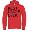 Men`s hoodie Best uncle ever bright-red фото