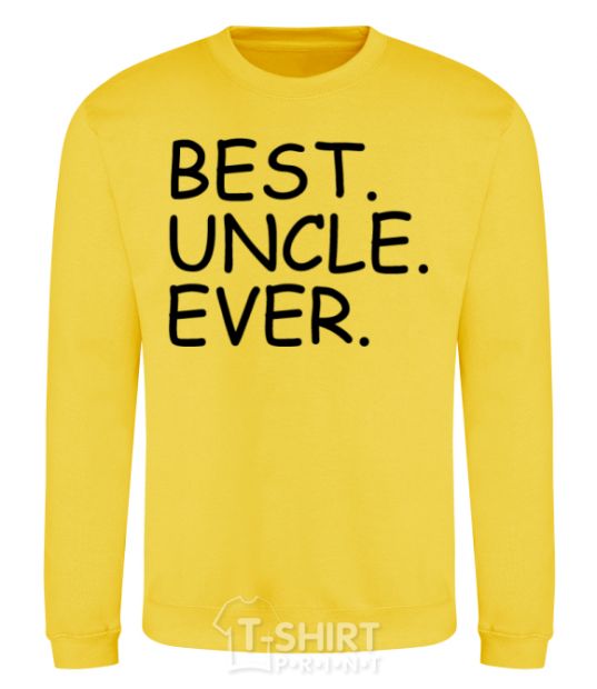 Sweatshirt Best uncle ever yellow фото