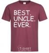 Men's T-Shirt Best uncle ever burgundy фото