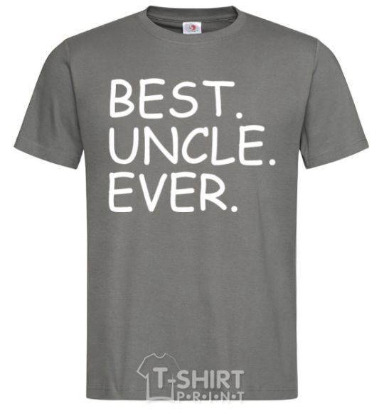 Men's T-Shirt Best uncle ever dark-grey фото