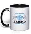 Mug with a colored handle This is the worlds best friend looks like black фото