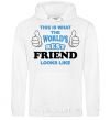 Men`s hoodie This is the worlds best friend looks like White фото