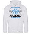 Men`s hoodie This is the worlds best friend looks like sport-grey фото