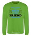 Sweatshirt This is the worlds best friend looks like orchid-green фото