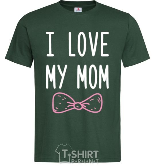 Мужская футболка I love my MOM2 Темно-зеленый фото