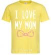 Men's T-Shirt I love my MOM2 cornsilk фото