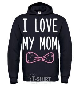 Men`s hoodie I love my MOM2 black фото