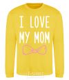 Sweatshirt I love my MOM2 yellow фото