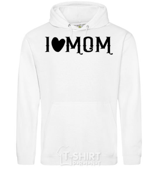 Мужская толстовка (худи) I love MOM Lovely Белый фото