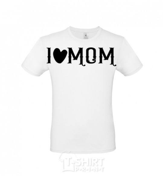 Мужская футболка I love MOM Lovely Белый фото