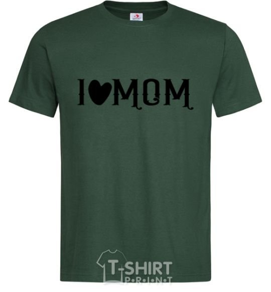 Мужская футболка I love MOM Lovely Темно-зеленый фото
