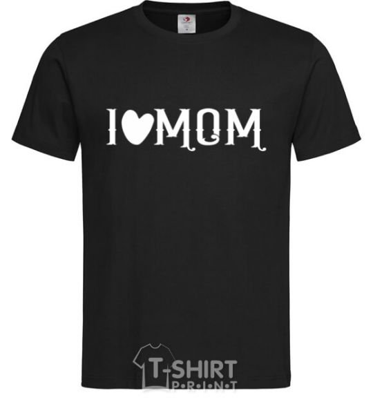 Мужская футболка I love MOM Lovely Черный фото