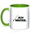 Mug with a colored handle Jedi Master kelly-green фото