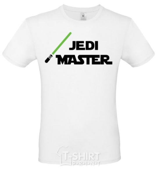 Мужская футболка Jedi Master Белый фото