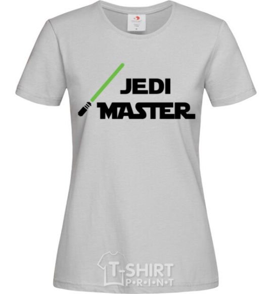 Women's T-shirt Jedi Master grey фото