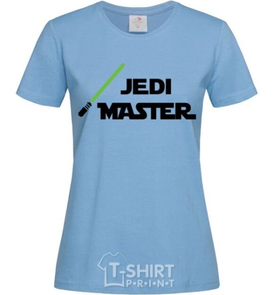 Women's T-shirt Jedi Master sky-blue фото