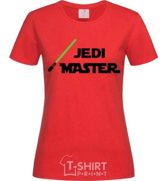 Women's T-shirt Jedi Master red фото