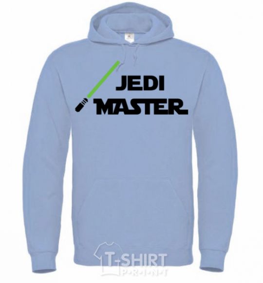 Men`s hoodie Jedi Master sky-blue фото