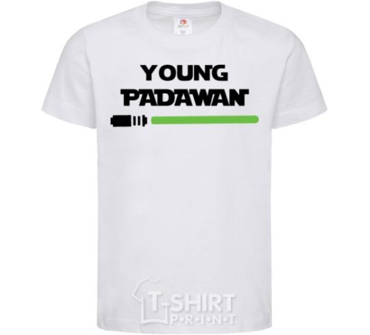 Kids T-shirt Young Padawan White фото