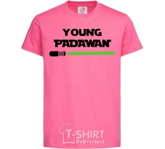 Детская футболка Young Padawan Ярко-розовый фото