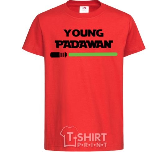 Kids T-shirt Young Padawan red фото