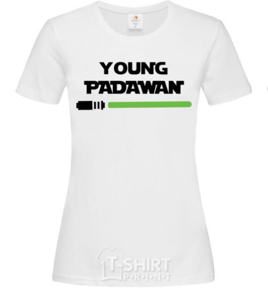 Women's T-shirt Young Padawan White фото